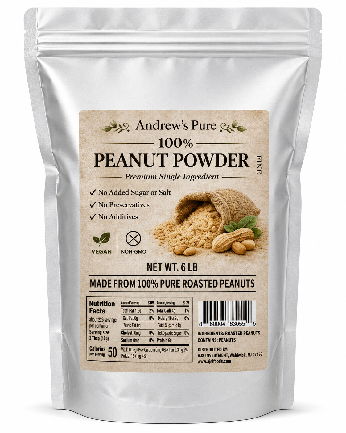 Andrew's Pure Fine Peanut Powder